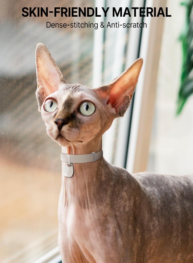 typecase طوق للقطط مزود ببطاقة اسم برمز الاستجابة السريعة، طوق قابل للفك للقطط الصغيرة من الذكور والإناث، شريط مطاطي فائق النعومة قابل للتعديل، مشبك أمان قابل للفك، طوق تعريف مريح وآمن للحيوانات الأليفة (6-12 بوصة)، لون كاكي - Image 5